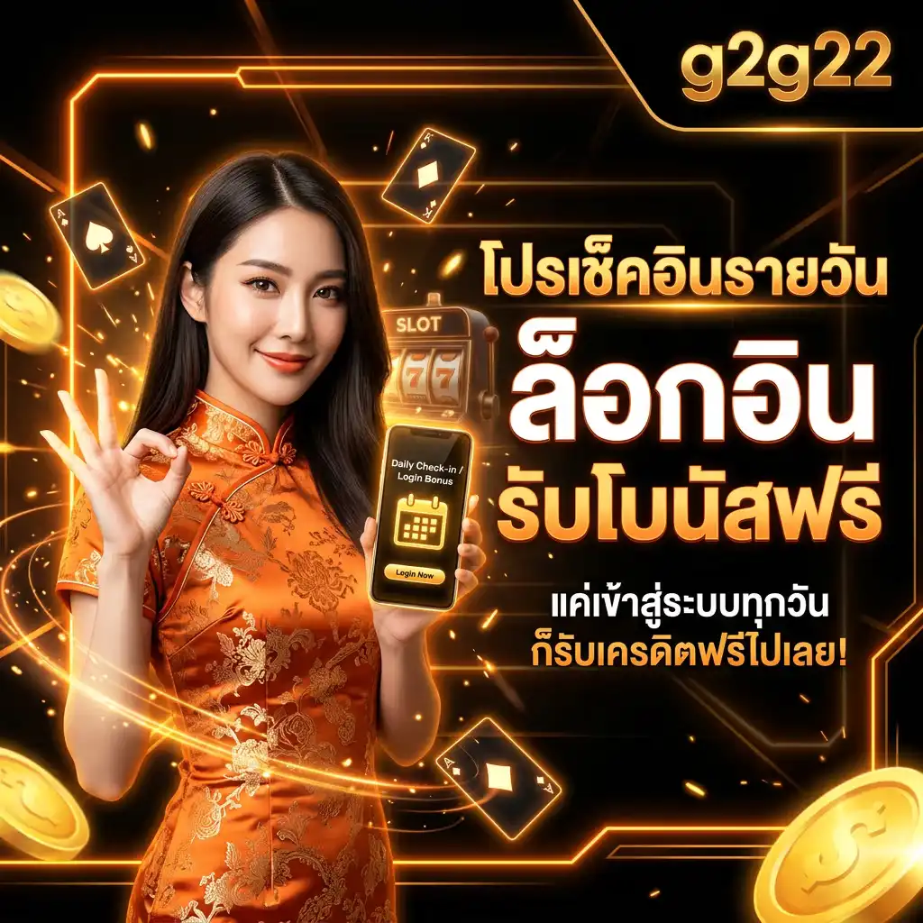 โปรเช็คอินรายวัน รับโบนัสฟรี เล่นง่าย ถอนได้จริง